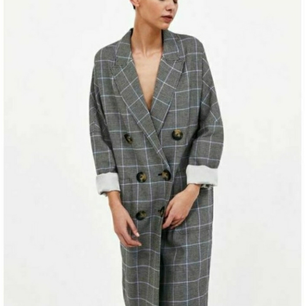 NWT ZARA patch pockets Double-Breasted coat jacket